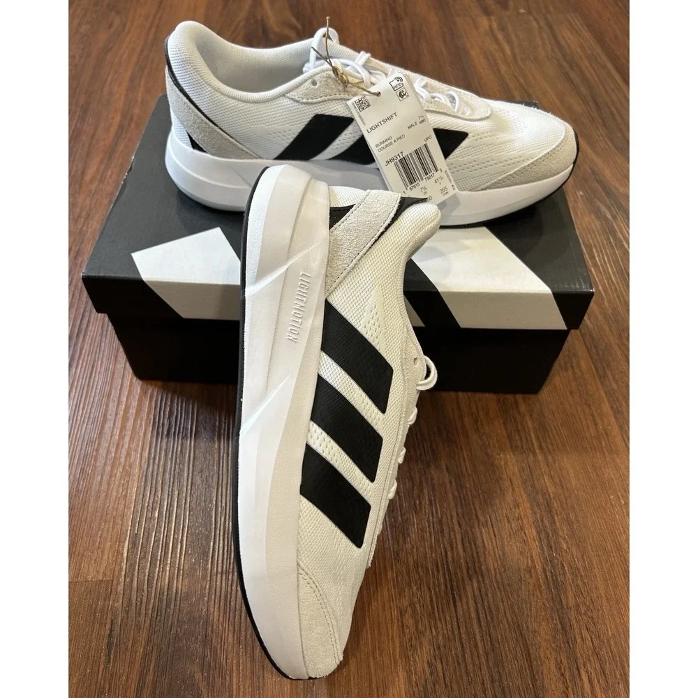 Adidas Men's Lightshift, Style# JH9317, Size 8, Color White/Black, NEW WITH BOX